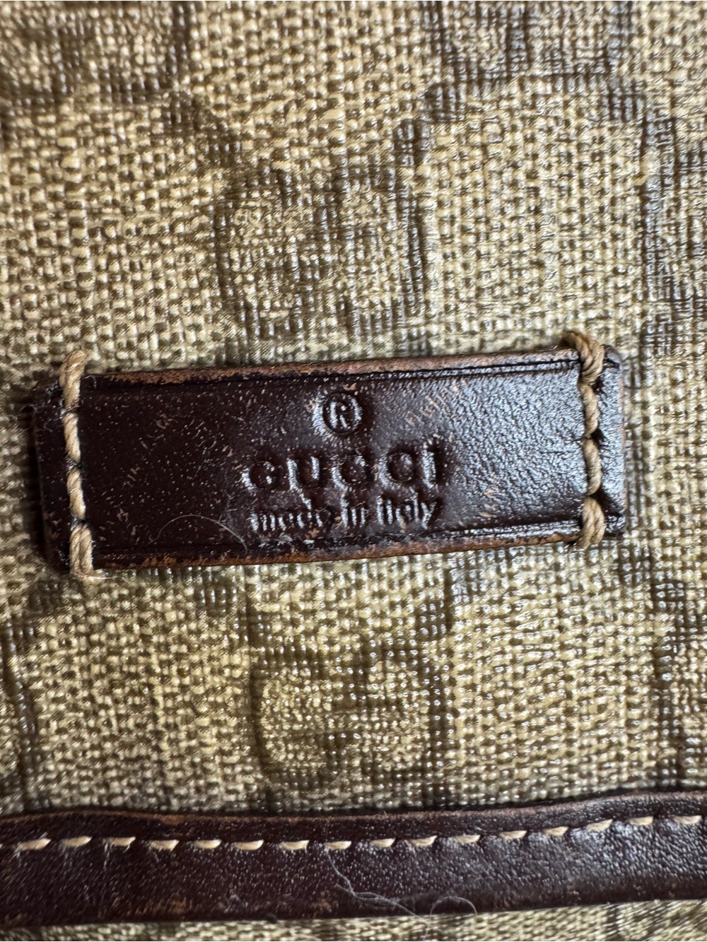 Gucci Tan & Dark Brown GG Canvas Crossbody Ba - Picture 8 of 16